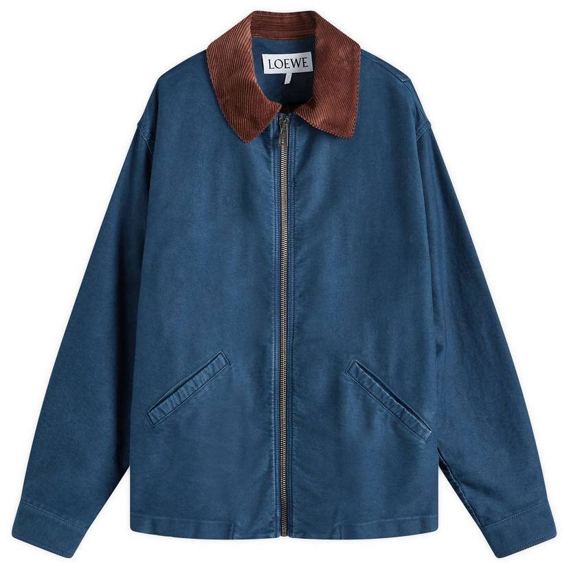 Яке Loewe Workwear Indigo Blue Bomber Jacket Синьо | H526Y02W80-5380