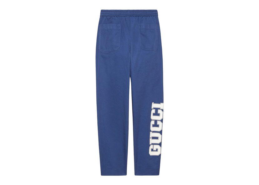 Спортни панталони Gucci Logo-Print Drawstring Track Pants Blue Тъмно синьо | 694110 Z8A0M 4307