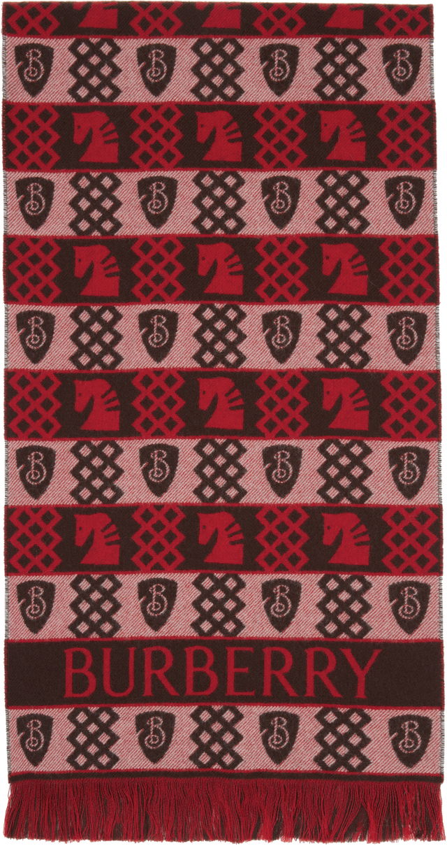Burberry Chess Fair Isle Wool Scarf