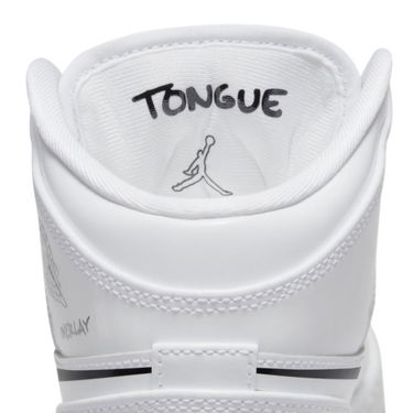 Кецове и обувки Jordan Air Jordan 1 Mid "Schematic" GS Бяло | DQ1864-100, 4
