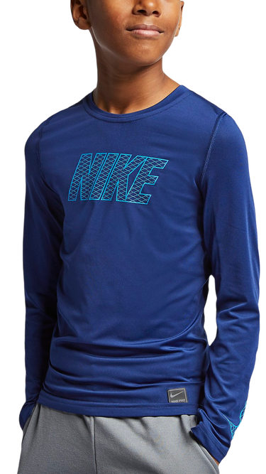 Тениска Nike Nike Pro Compression Long Sleeve Shirt Kids Синьо | 858232-478, 0
