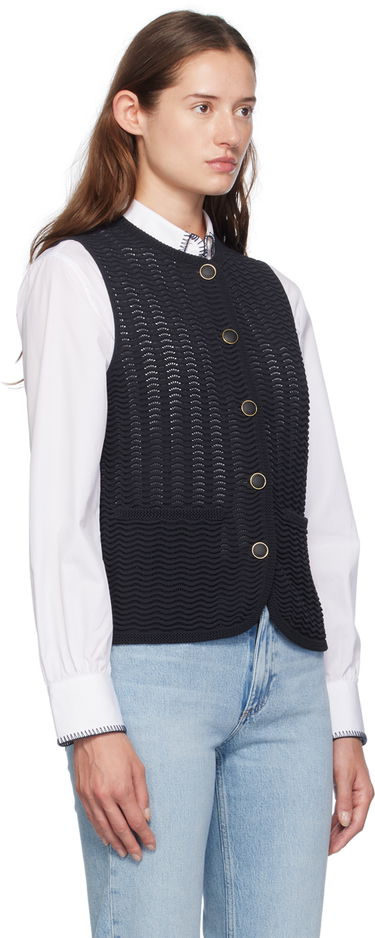 Жилетка rag & bone rag & bone Elisa Knit Vest Черно | WAS24F071UG71, 1