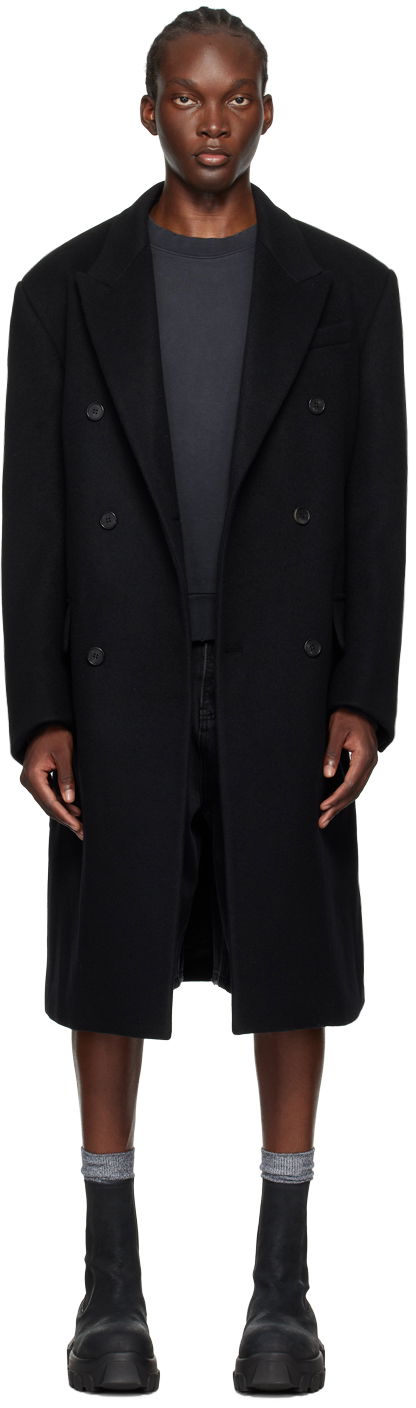 Палта We11done Double-Breasted Wool Coat Черно | WD-CT2-24-068-M-BK, 0