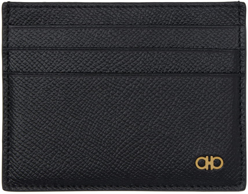 Портфейл FERRAGAMO Salvatore Ferragamo Gancini Card Holder Черно | 776843, 0