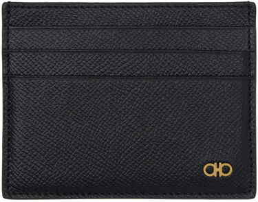 Портфейл FERRAGAMO Salvatore Ferragamo Gancini Card Holder Черно | 776843, 0