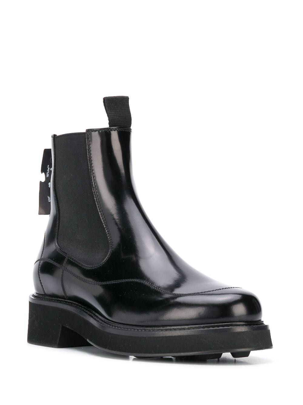 Кецове и обувки Off-White LEATHER ANKLE BOOTS Черно | OWIA243E20LEA0011000, 1