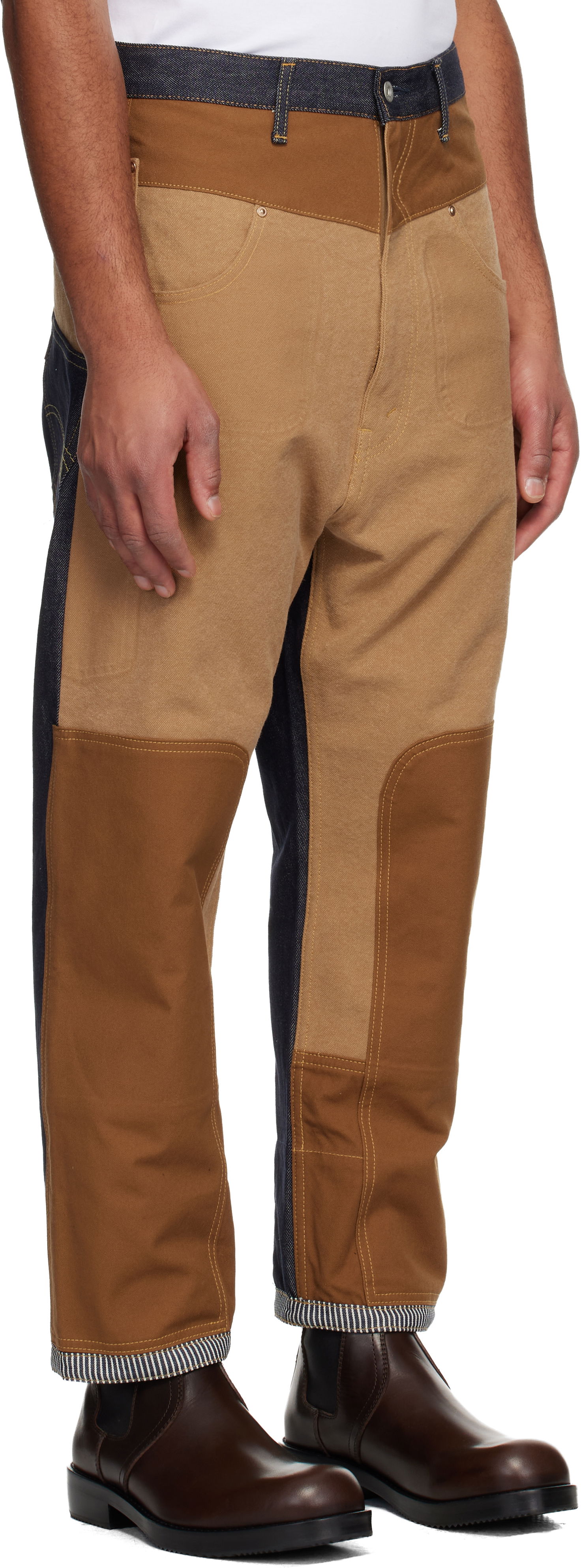 Дънки Junya Watanabe Junya Watanabe Levi's Edition Paneled Workwear Jeans Кафяво | WP-P206-051, 1