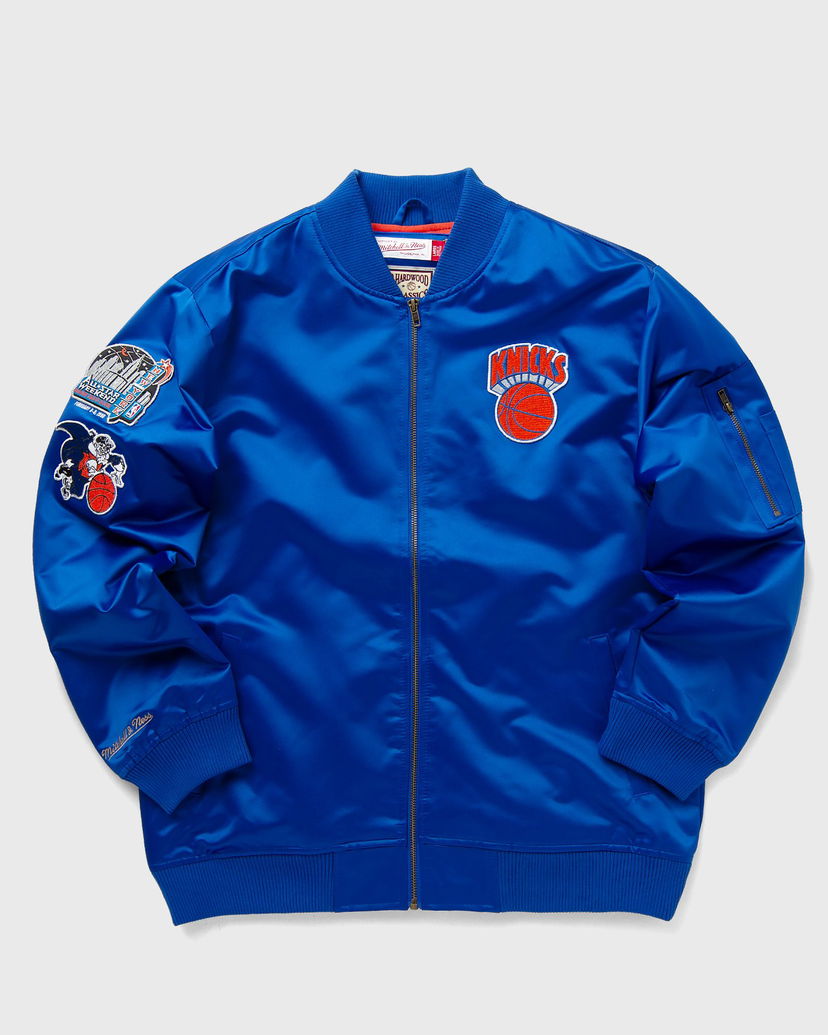 Яке бомбър Mitchell & Ness NBA LIGHTWEIGHT SATIN BOMBER VINTAGE LOGO NEW YORK KNICKS Синьо | SJKT6599-NYKYYPPPROYA