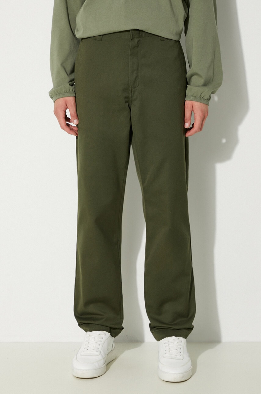 Панталони Carhartt WIP Plain Straight-Leg Master Pant Trousers Зелено | I034233.66602, 0