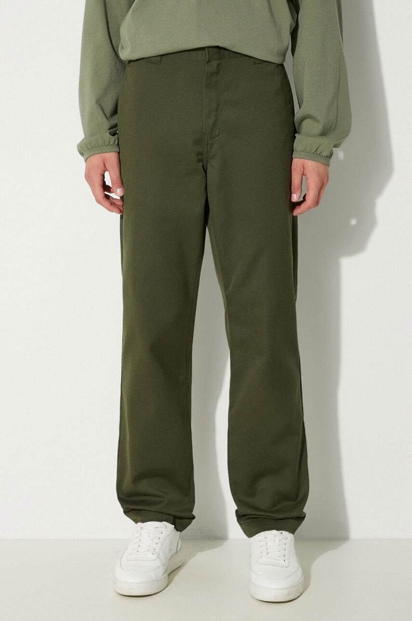 Панталони Carhartt WIP Plain Straight-Leg Master Pant Trousers Зелено | I034233.66602