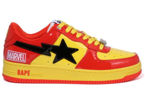 Кецове и обувки BAPE Marvel Comics x Bape Sta 2022 "Iron Man" Червено | 001FWI731902, 0