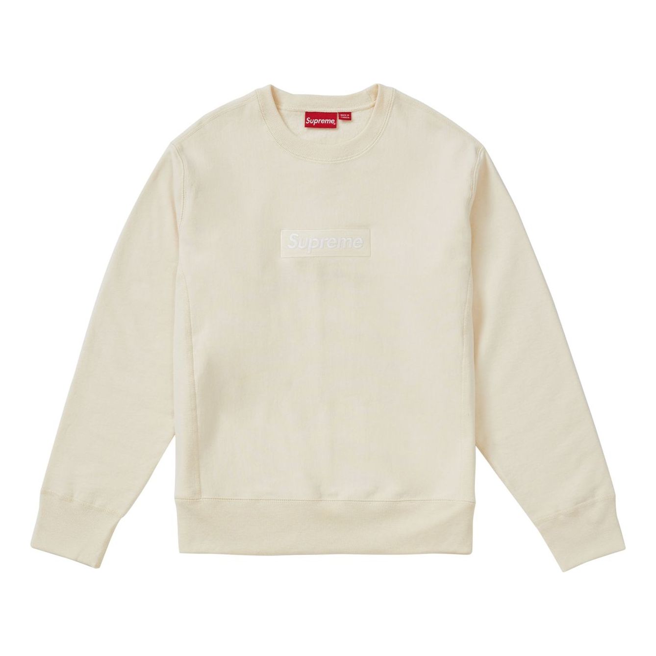 Суитчър Supreme FW18 Box Logo Crewneck Sweatshirt Бежово | SUP-FW18-1075, 0