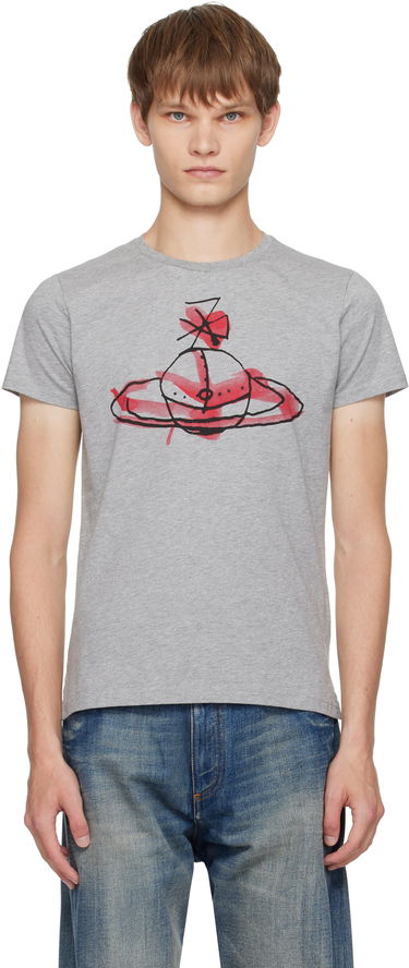 Тениска Vivienne Westwood Vivienne Westwood Drawn Orb T-Shirt Сиво | 3G01003X-J001M-, 0