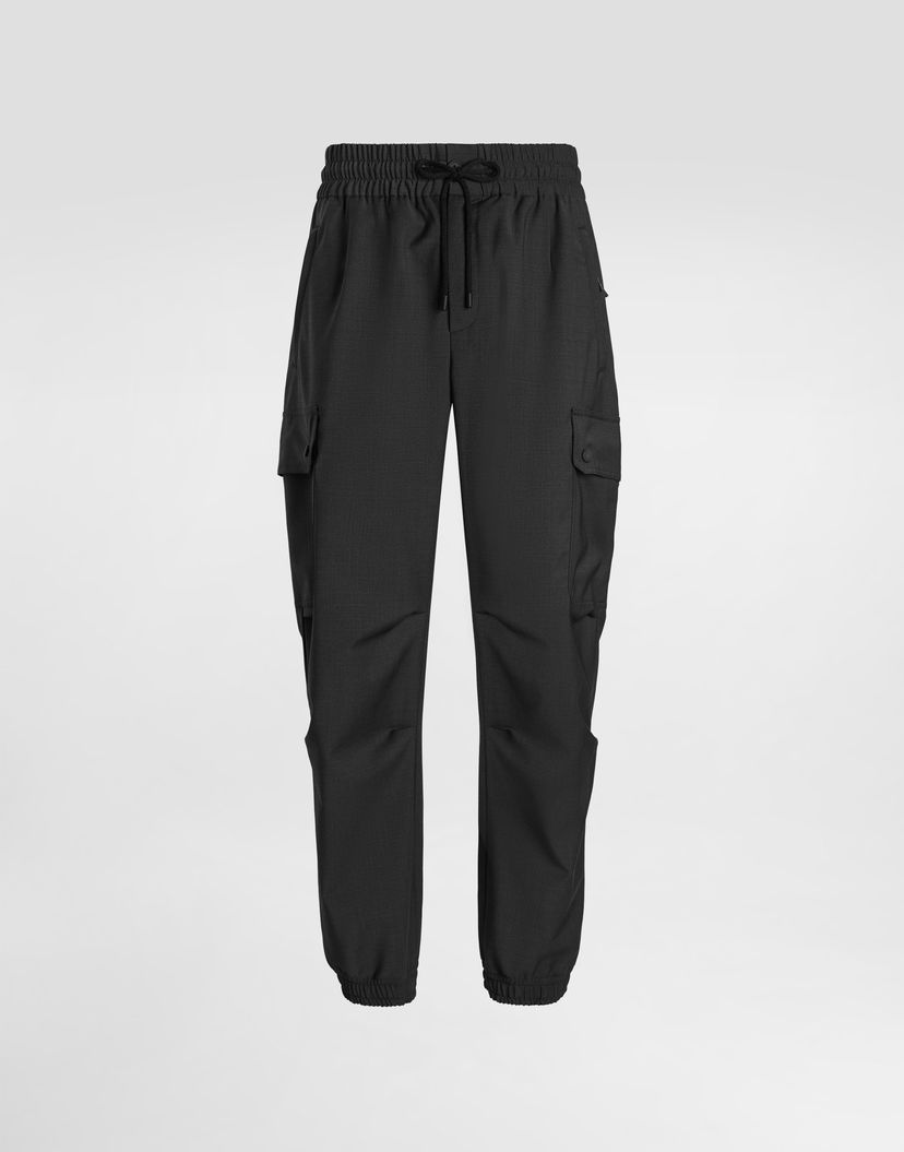 Карго панталони Dolce & Gabbana Dolce & Gabbana Wool Canvas Cargo Trousers Черно | GP14PTFURK8N0542