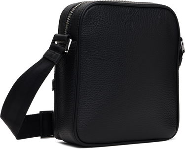 Чанта през рамо BOSS Reporter bag in Italian leather with embossed logo Черно | 50529288, 3