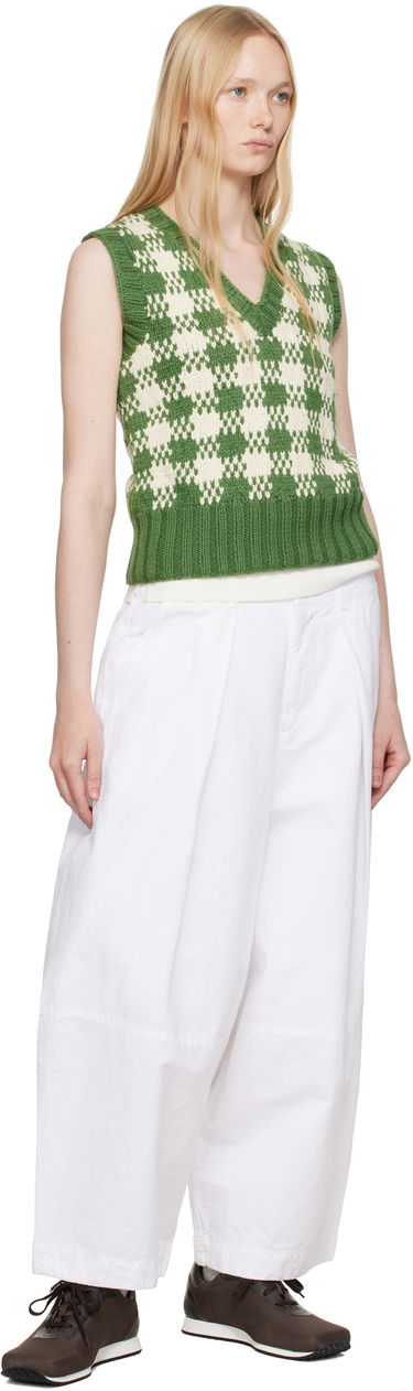 Пуловер YMC YMC Heidi Checkered Knit Vest Зелено | Q8YAB, 3