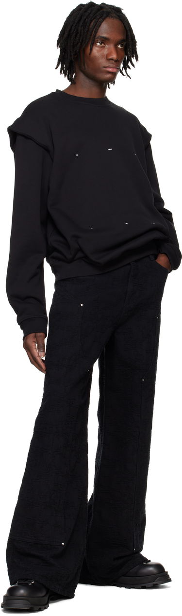 Суитчър HELIOT EMIL HELIOT EMIL Outline Logo Sweatshirt Черно | PRESS25_M_08_052_BLK01_CO, 3