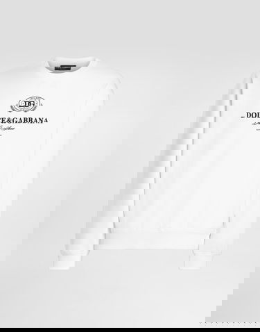 Суитчър Dolce & Gabbana Sweatshirt With Print And Embroidery Бяло | G9AHSZG7PBFW0800, 0