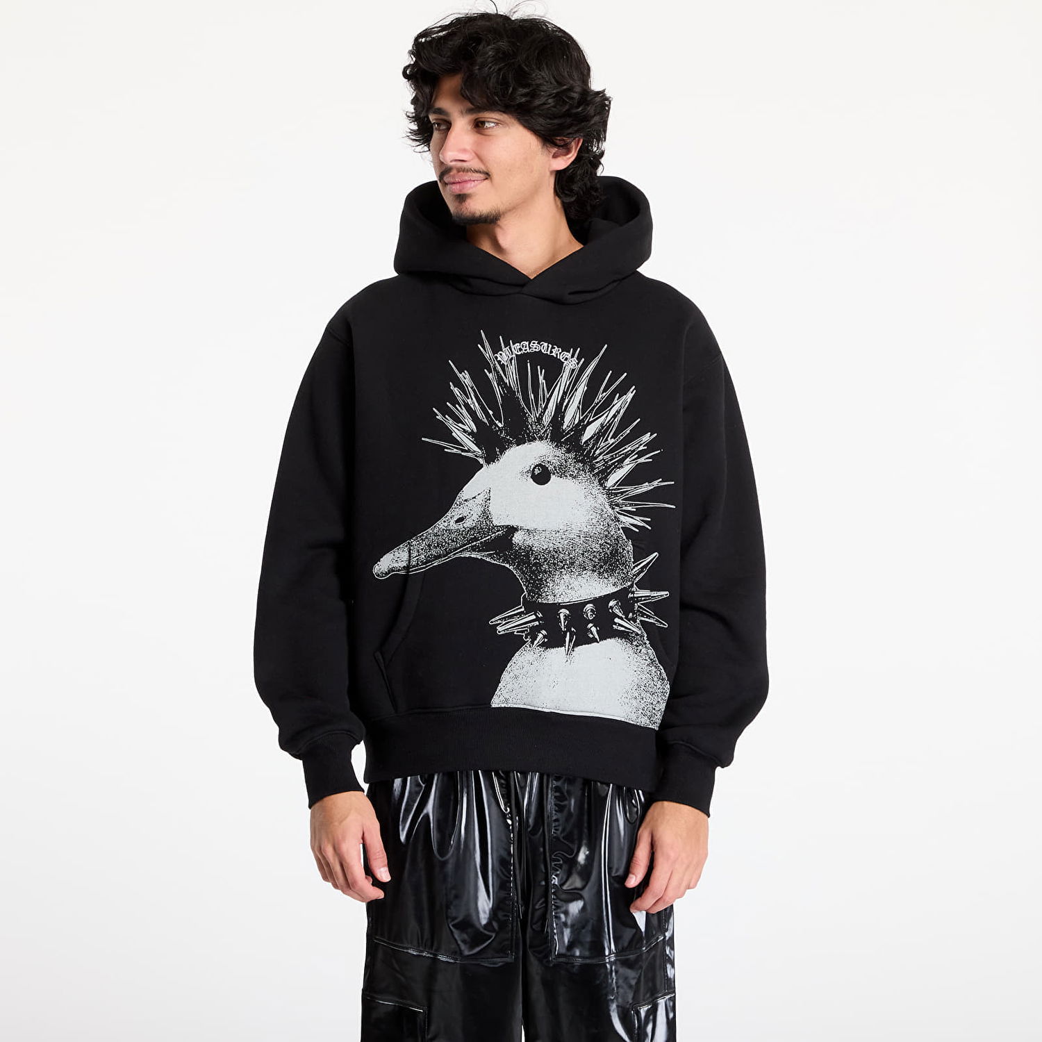Суитчър Pleasures Punk Duck Print Hoodie Черно | P24W021 BLACK, 0