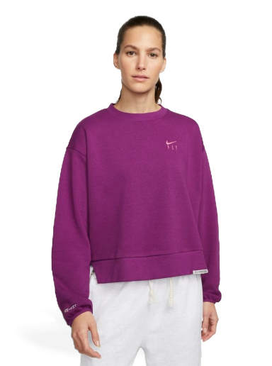 Суитчър Nike Dri-FIT Swoosh Fly Standard Issue Wmns Crewneck Лилаво | DQ6817-503