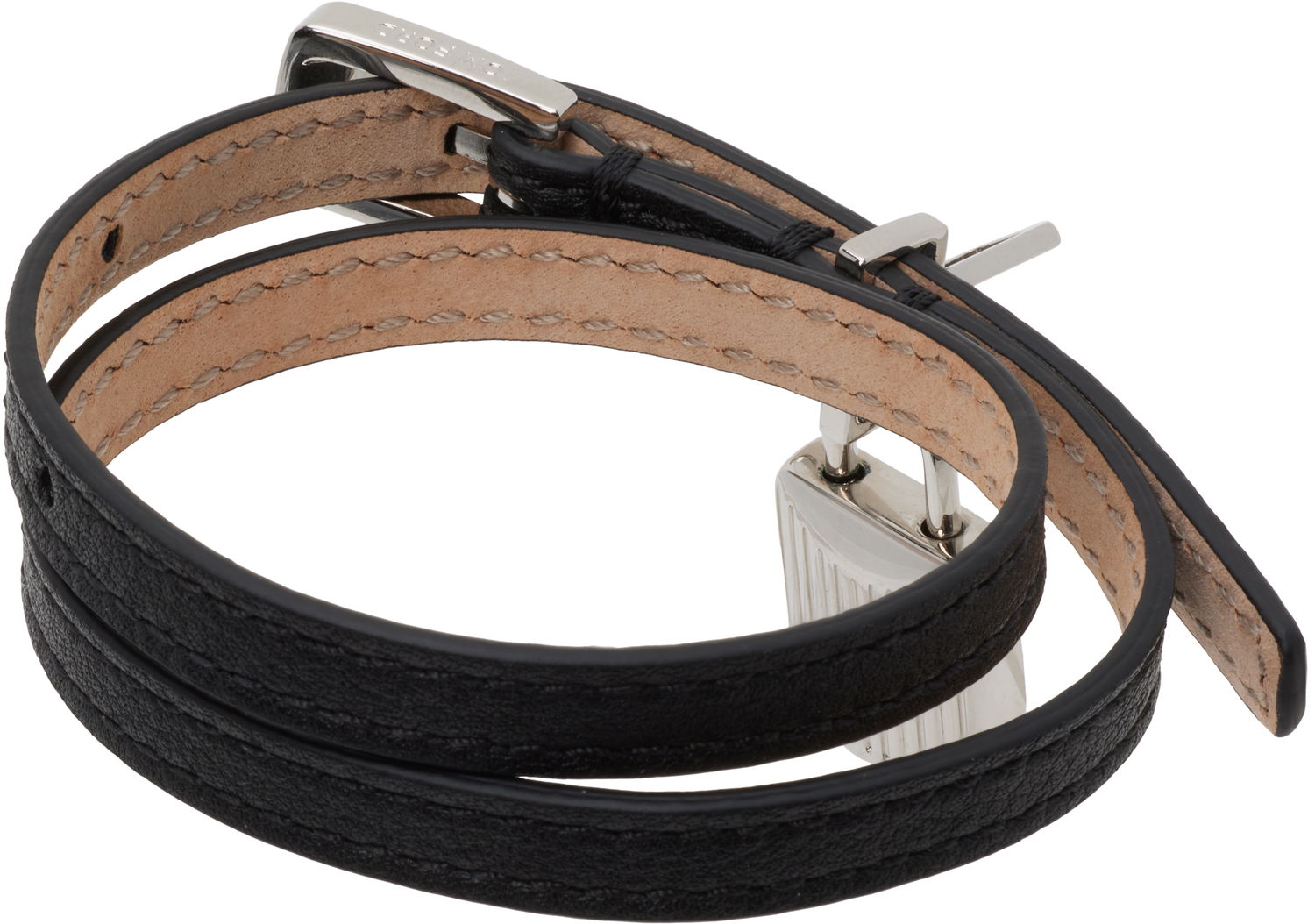 Гривна Tom Ford TOM FORD Leather Stone Wrap Bracelet Черно | JW158-LHD001S, 1
