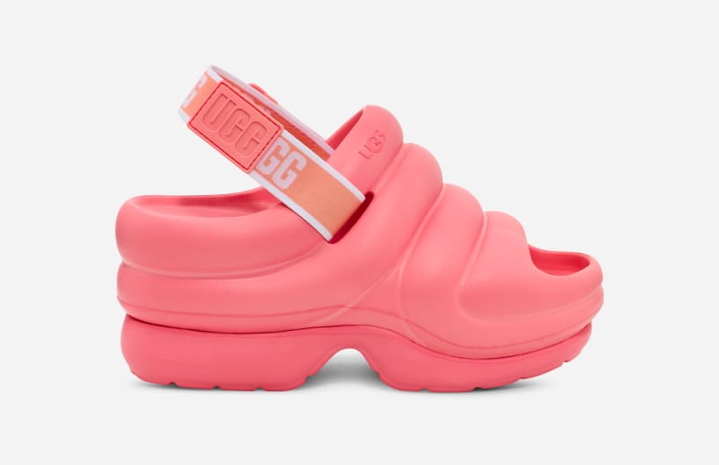 Кецове и обувки UGG ® Aww Yeah Slide for Women in Strawberry Cream, Size 5 Розово | 1136762-SBC