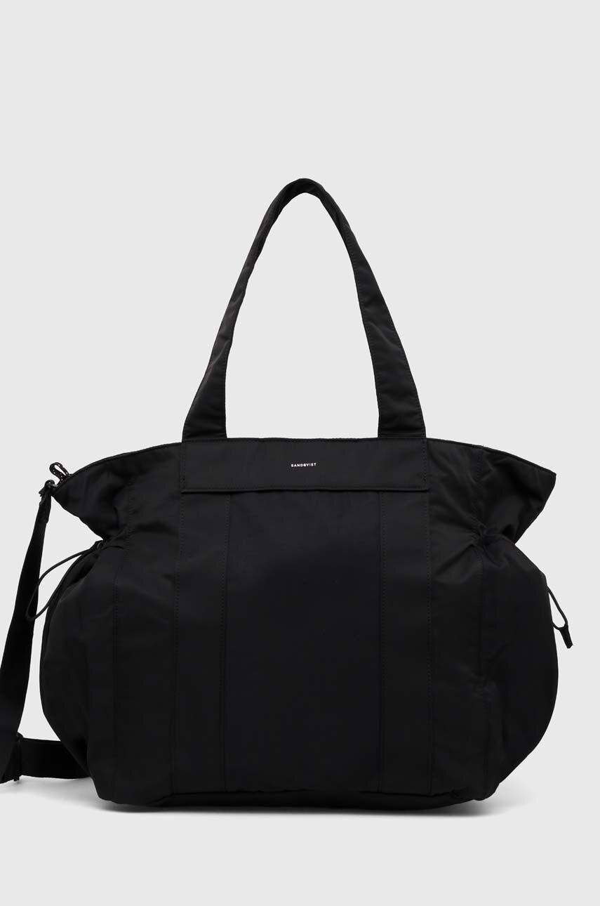 Голяма пазарска чанта Sandqvist Sigrid Tote Bag Черно | SQA1881, 0