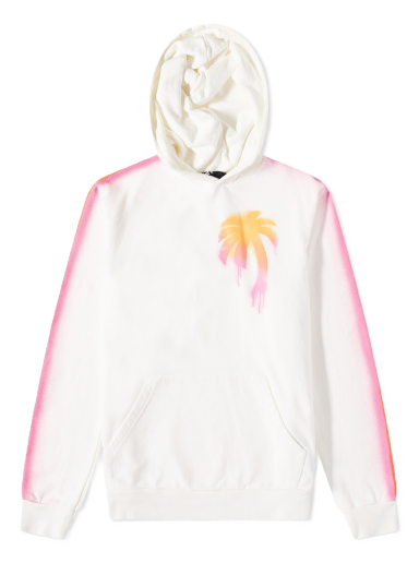 Суитчър Palm Angels Sprayed Palm Popover Hoody Бяло | PMBB117S23FLE0120184