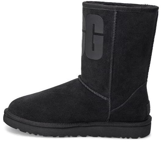 Кецове и обувки UGG Classic Short Rubber Logo Boots Черно | 1108230-BLK, 0
