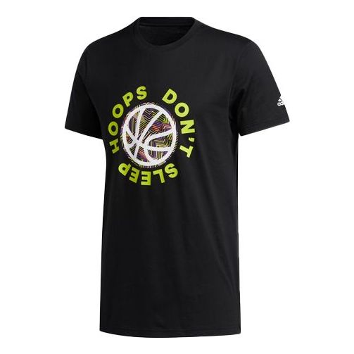 Тениска adidas Originals Hoops Don't Sleep Basketball Graphic Tee Черно | GK1710, 0
