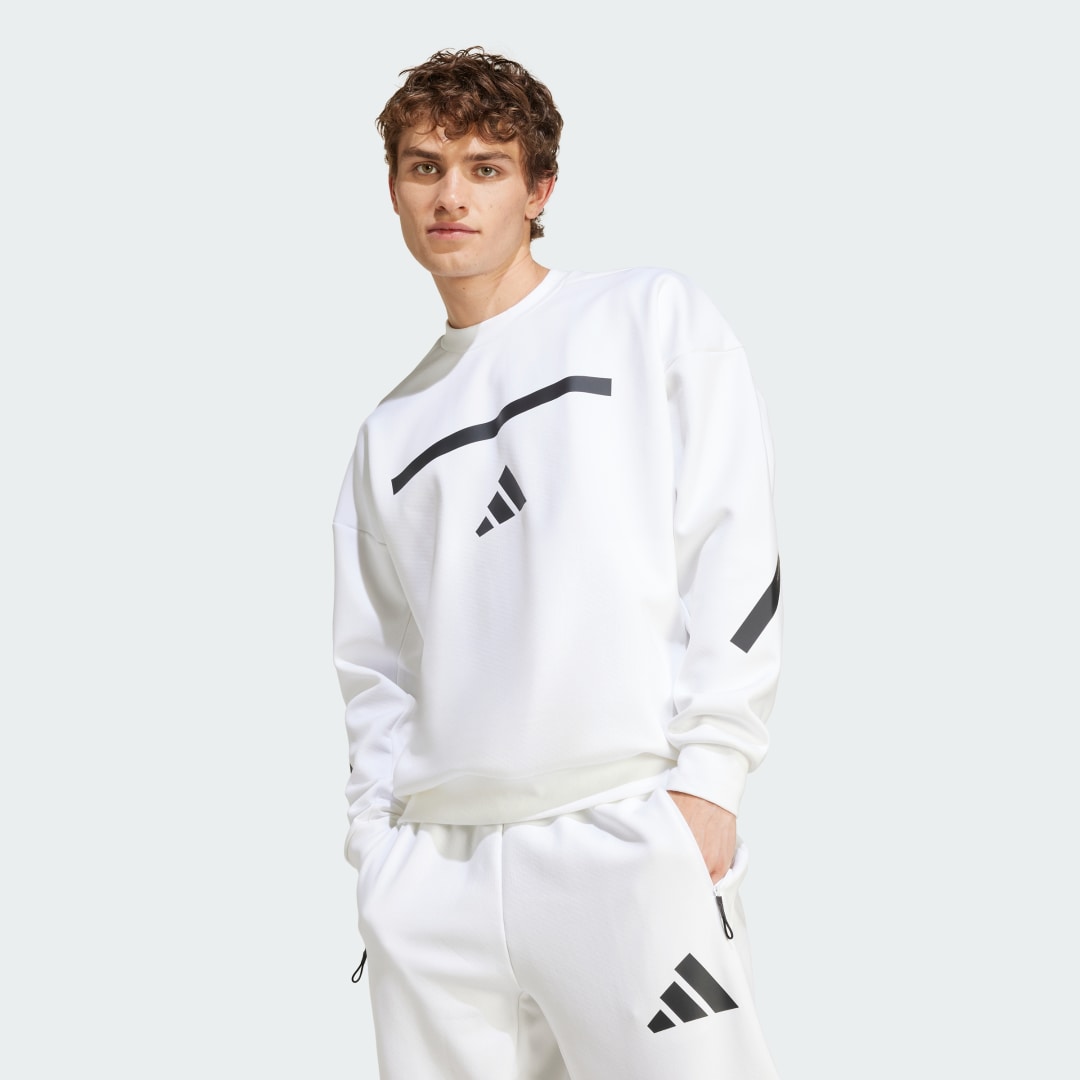 Пуловер adidas Performance adidas Z.N.E. Sweatshirt Бяло | JF2451, 0