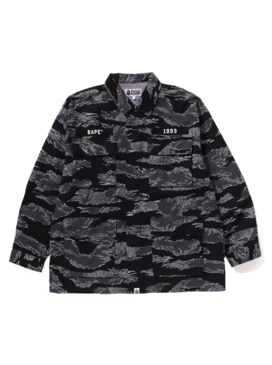 Риза BAPE Tiger Camo Relaxed Fit Military Shirt Черно | 1I70-131-003