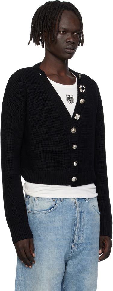 Пуловер VETEMENTS VETEMENTS Fancy Button Cropped Cardigan Черно | WH76KN220B, 1