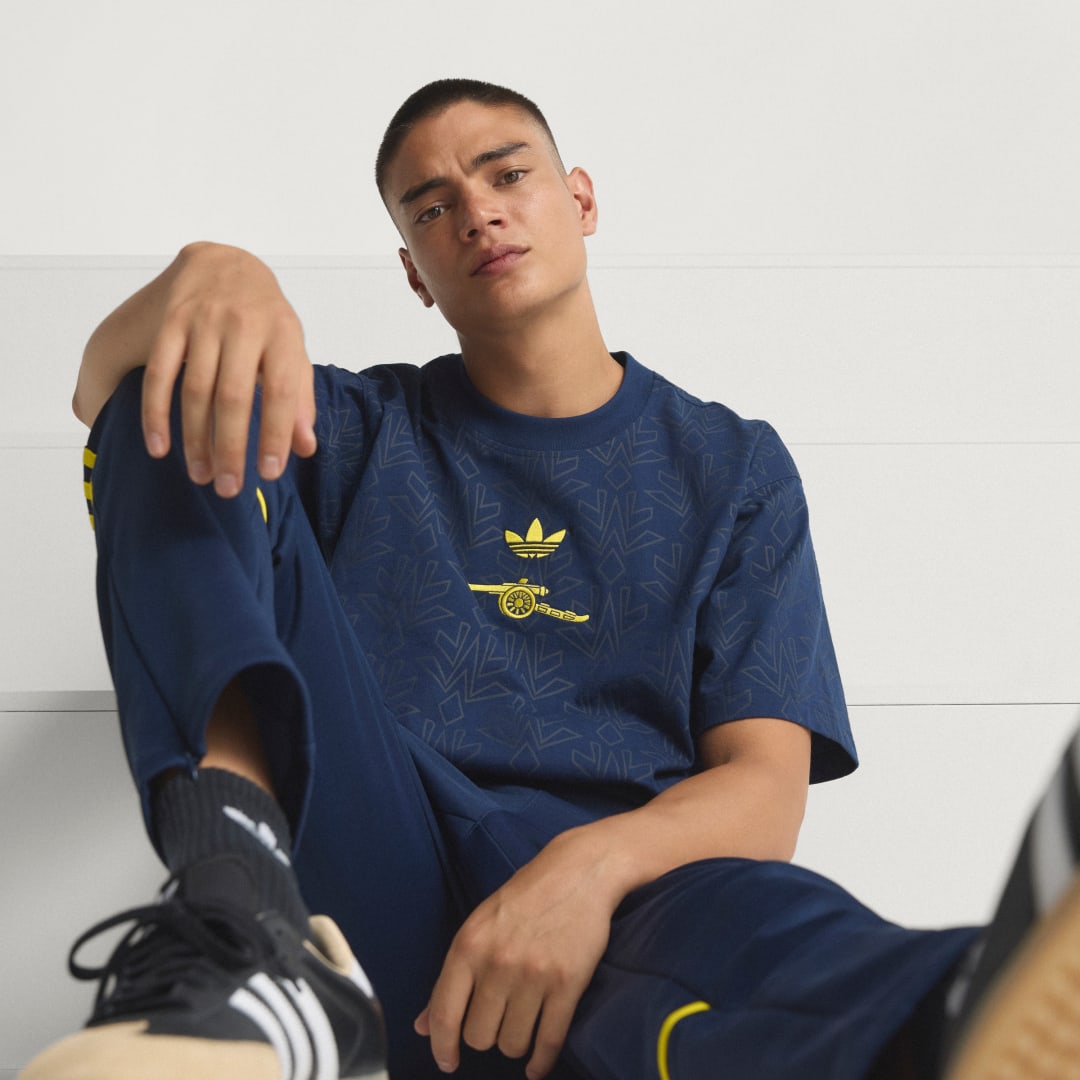 Тениска adidas Performance Arsenal FC LFSTLR Patterned Crewneck T-Shirt Тъмно синьо | JZ4103, 0