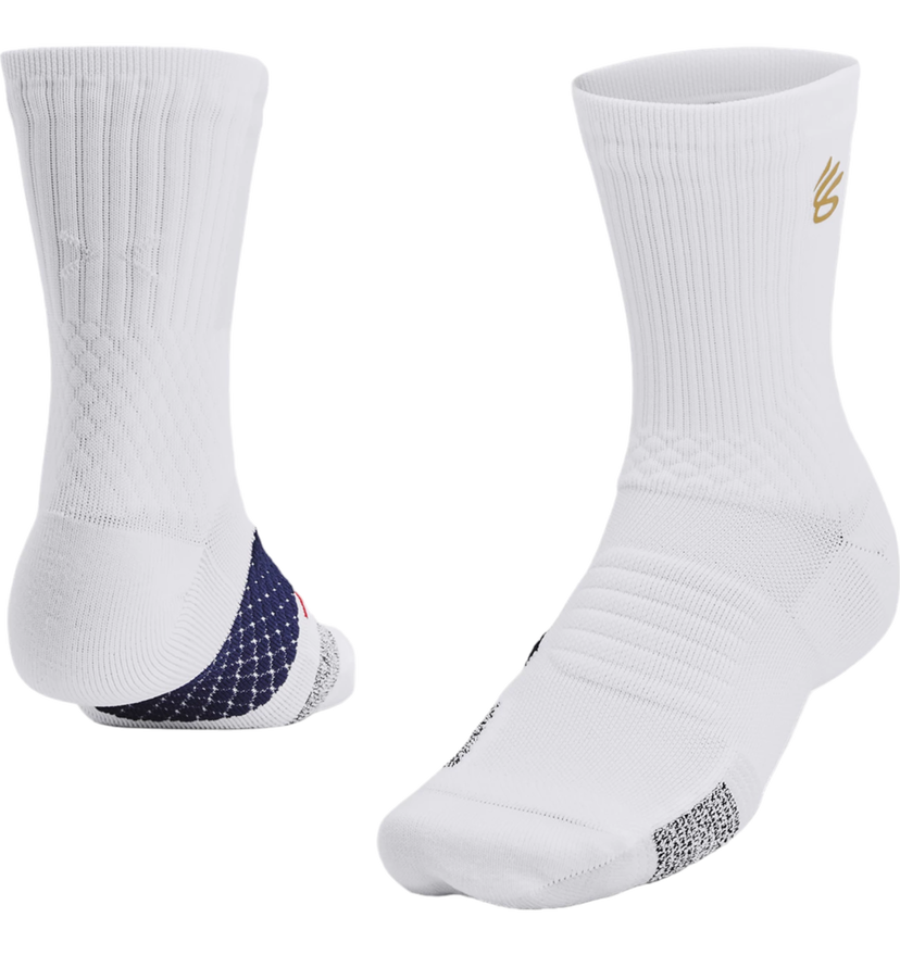 Чорапи Under Armour Project Rock Playmaker Mid Crew Socks Бяло | 1376231-100