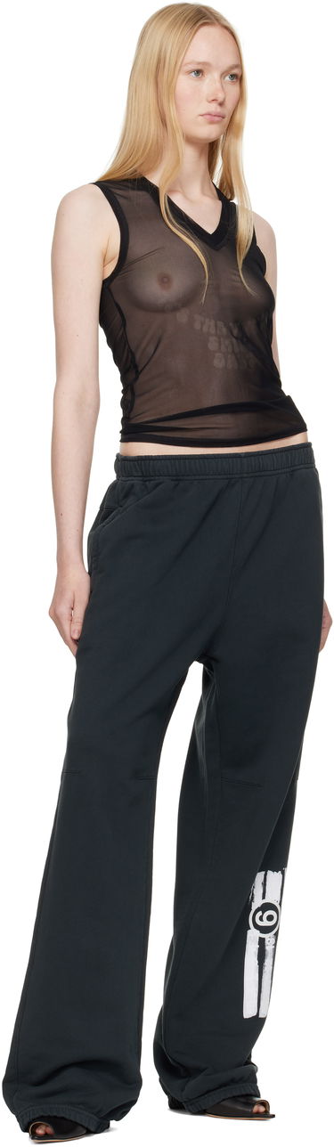 Потник Maison Margiela MM6 Maison Margiela Elastic Jersey Mesh Tank Top Черно | SH2NL0014 S24423, 3