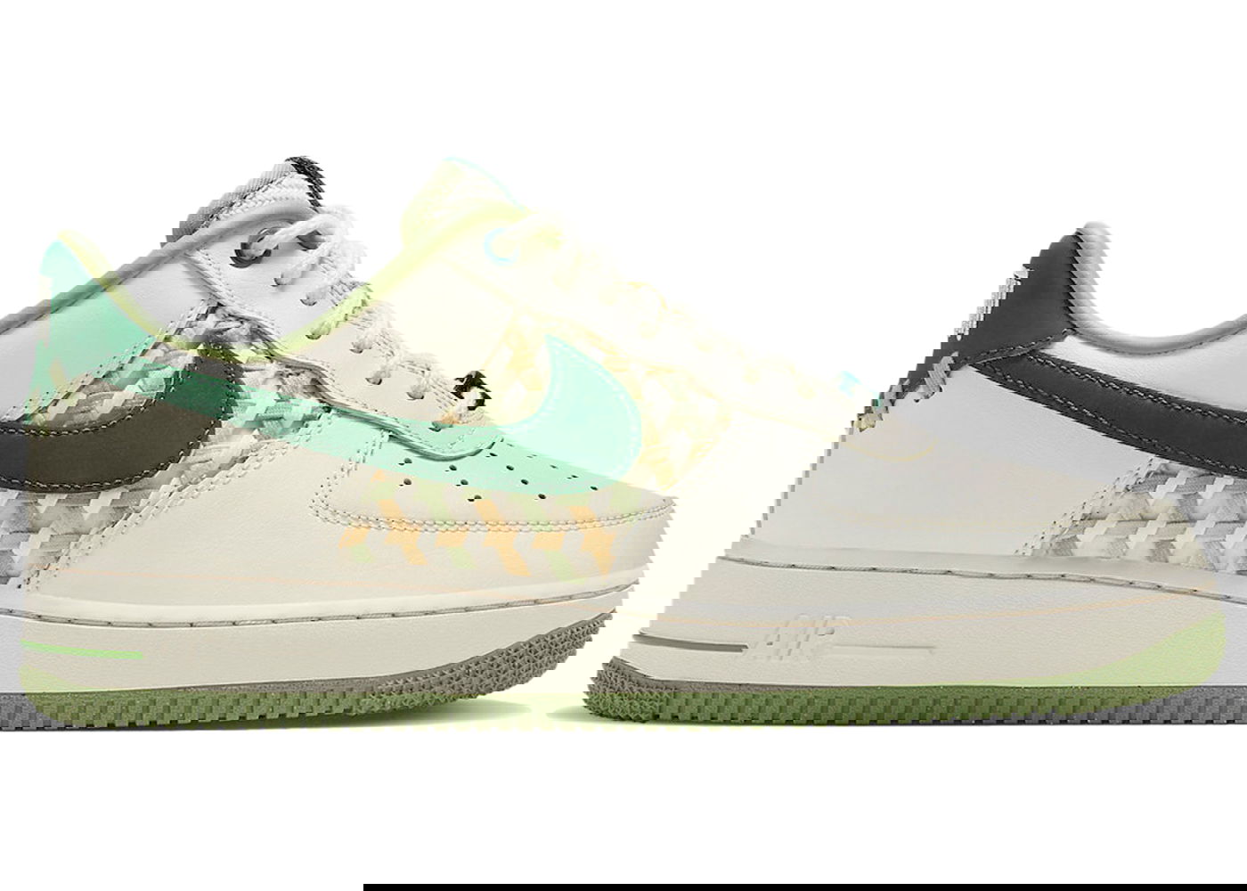 Кецове и обувки Nike Air Force 1 Low '07 Premium "NAI-KE Bamboo Weave Sail Gorge Green" Бяло | FN0369-100, 0