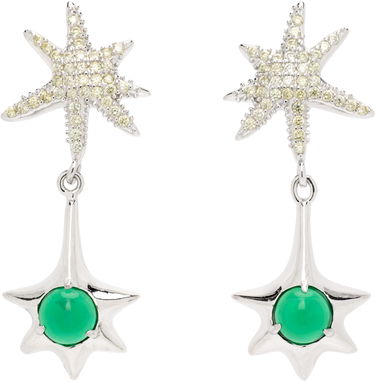 Обеци Collina Strada Collina Strada Star Drop Chrysoprase Earrings Зелено | XX1095, 0