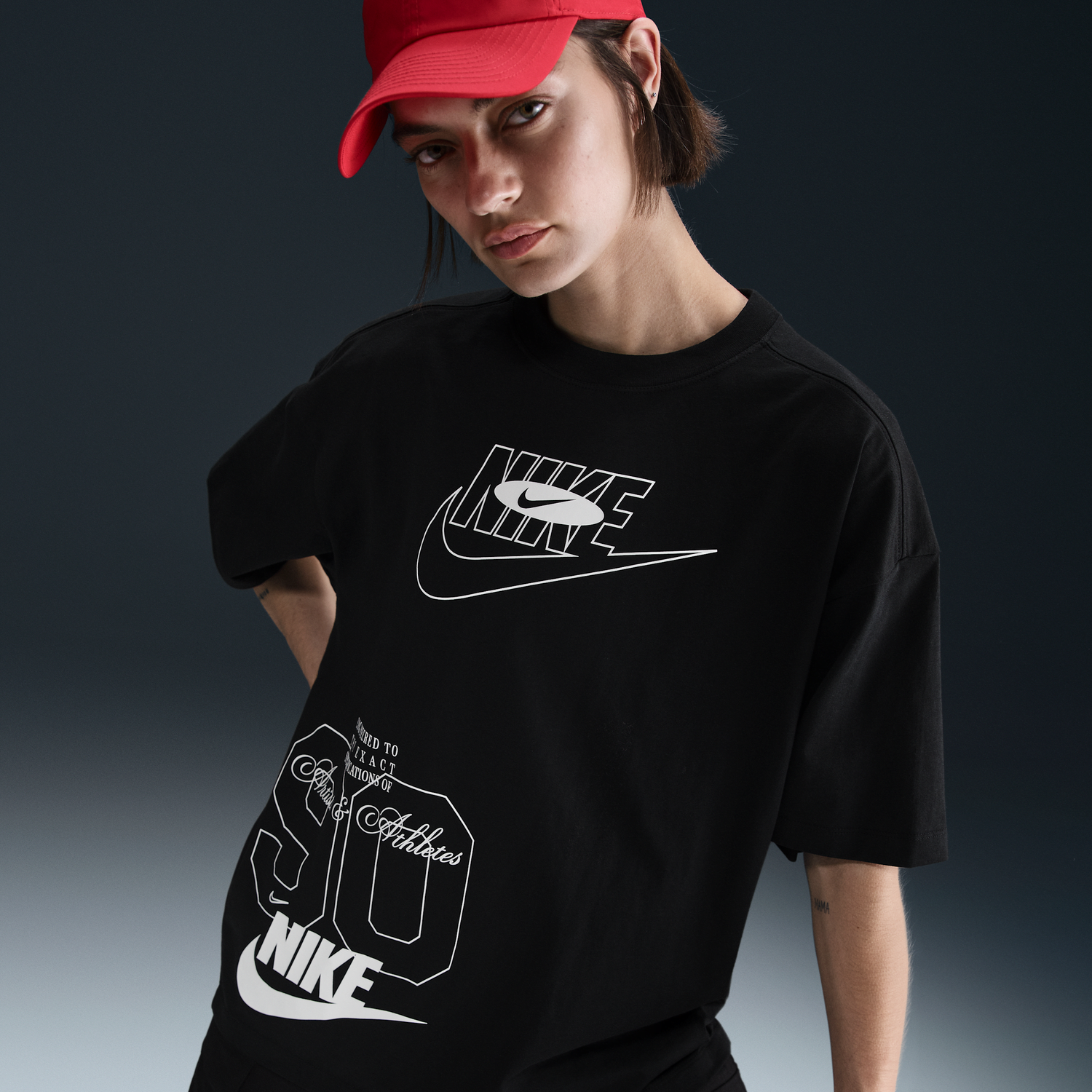 Тениска Nike Sportswear Loose Fit T-Shirt Черно | HJ2993-010, 1