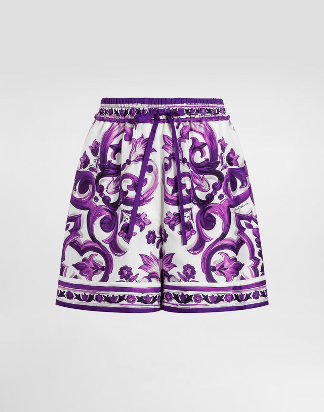 Dolce & Gabbana Majolica-Print Twill Shorts