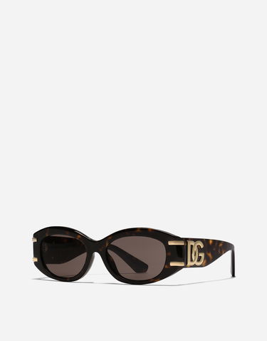 Слънчеви очила Dolce & Gabbana Dolce & Gabbana DG Griffe Oval Sunglasses Кафяво | VG4502VP2739V000, 2