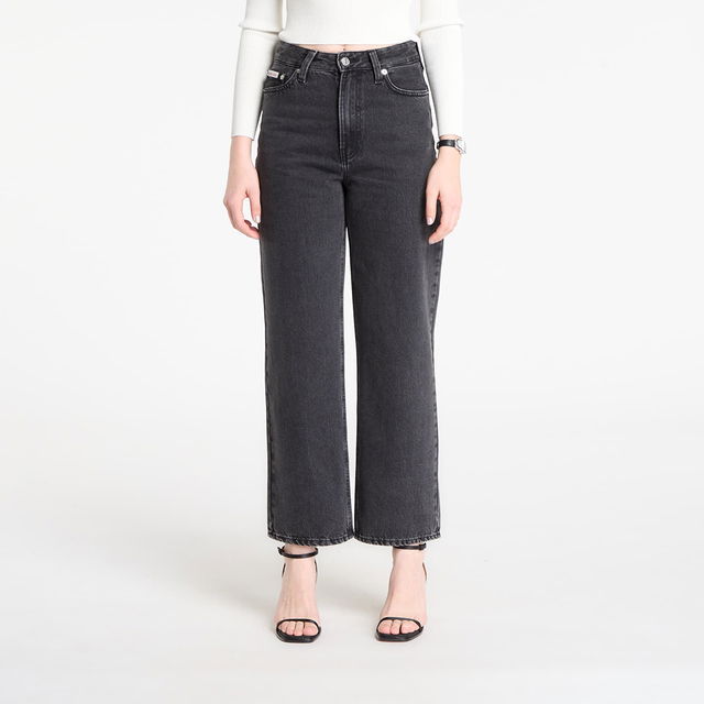 High-Waisted Cropped Wide Leg Barrel Jeans