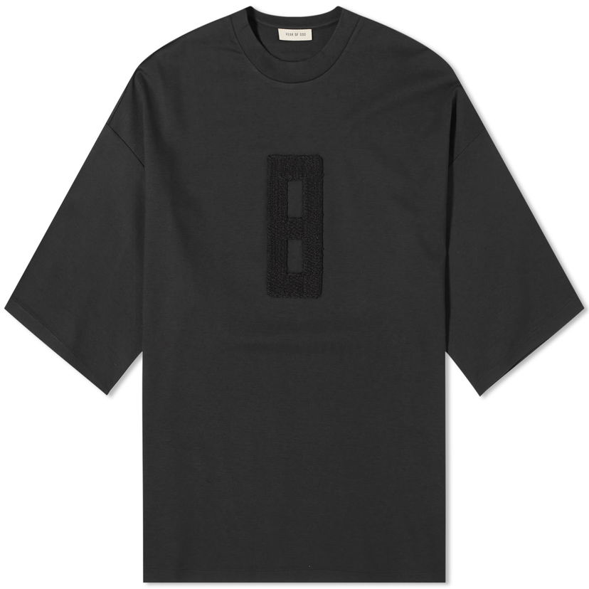 Тениска Fear of God Embroidered 8 Milano T-Shirt Черно | FG850-2052VIS-001