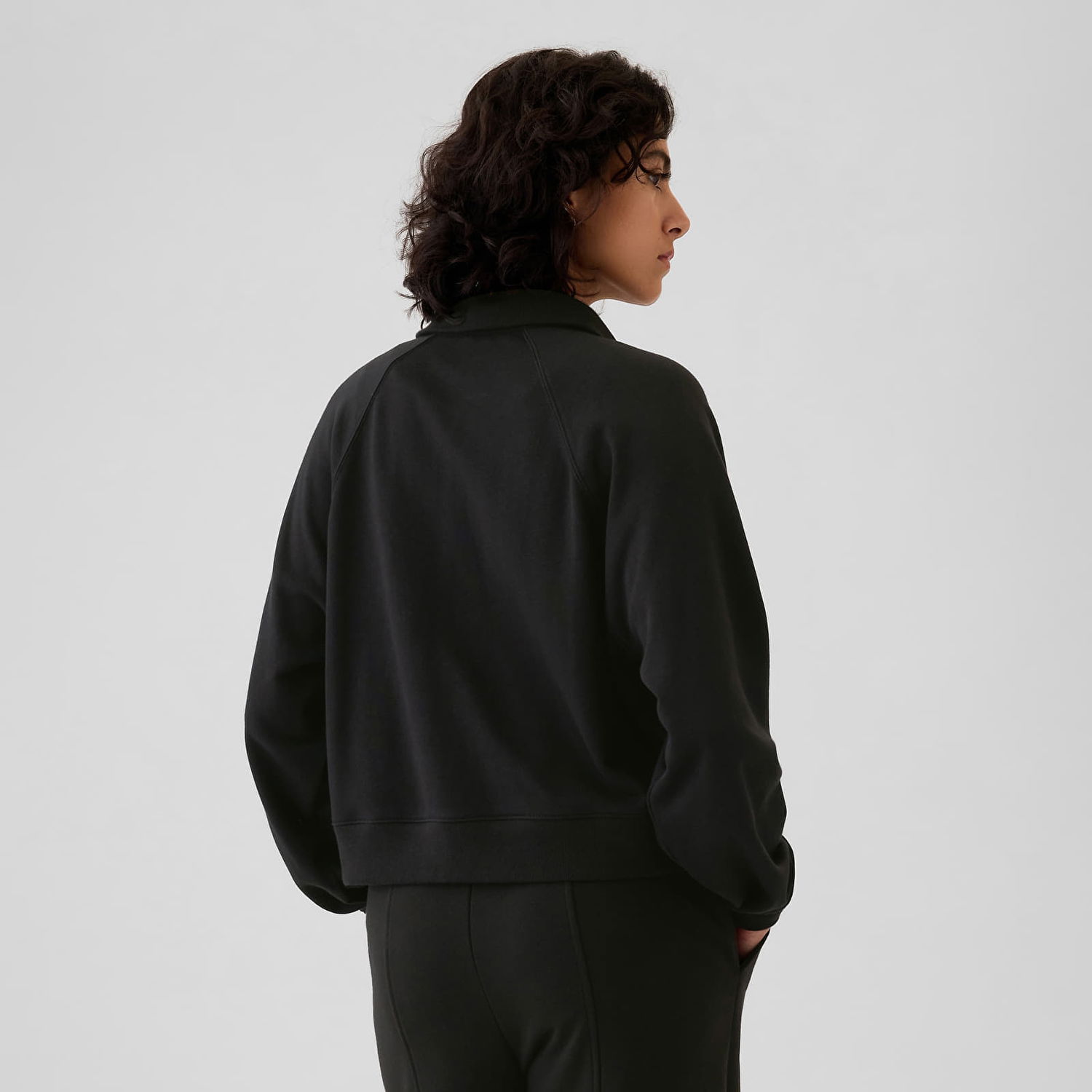 Суитчър GAP Sweatshirt Logo Quarter Zip True Black L Черно | 523576-01, 1