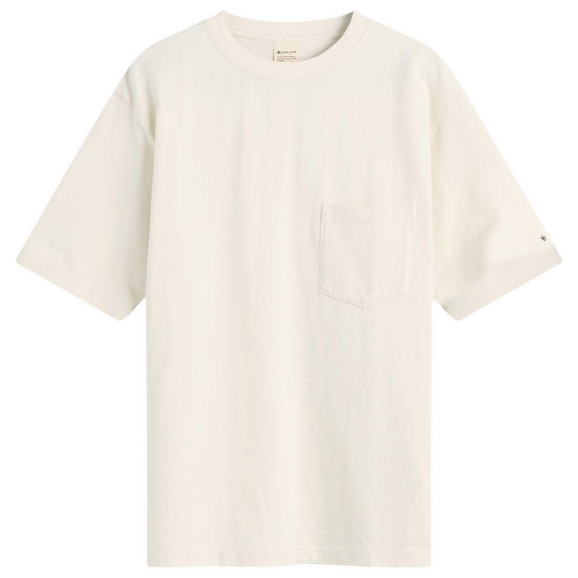 Тениска Snow Peak Recycled Cotton Heavy T-Shirt Бяло | TS-25SU4020-OAT