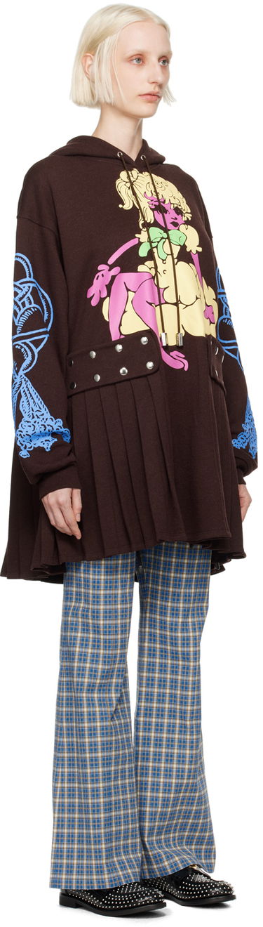 Суитчър Chopova Lowena Cloudy Girl Print Hooded Dress Кафяво | 1263, 1
