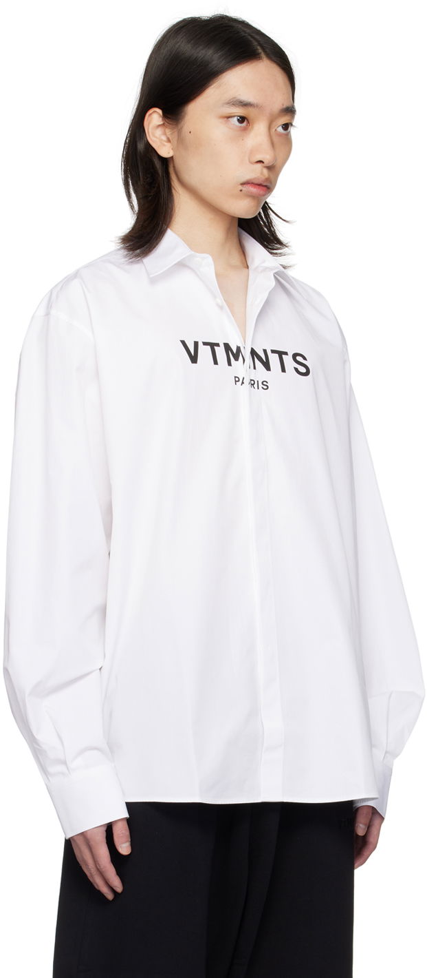 Риза VETEMENTS Graphic Print Shirt Бяло | VL22SH300W, 1