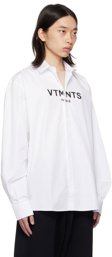 Риза VETEMENTS Graphic Print Shirt Бяло | VL22SH300W, 1