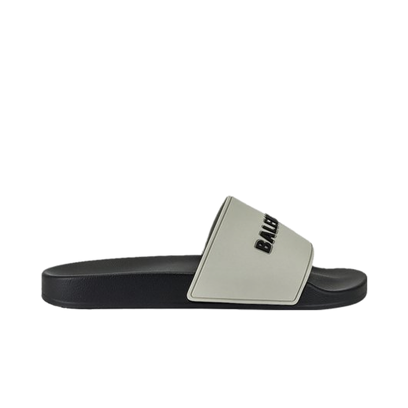 Кецове и обувки Balenciaga Pool Slides Logo Grey Black Сиво | 565826W1S8A1013