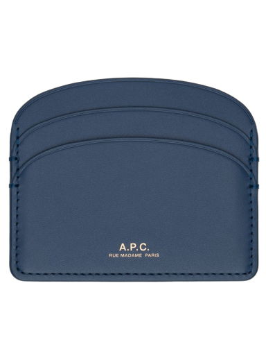 Раници и чанти A.P.C. Navy Demi-Lune Card Holder Тъмно синьо | PXAWV-F63270